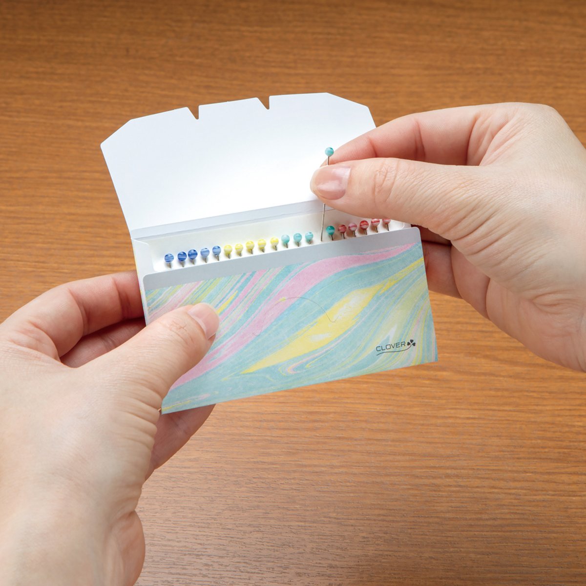 Marbled Glass Head Pins