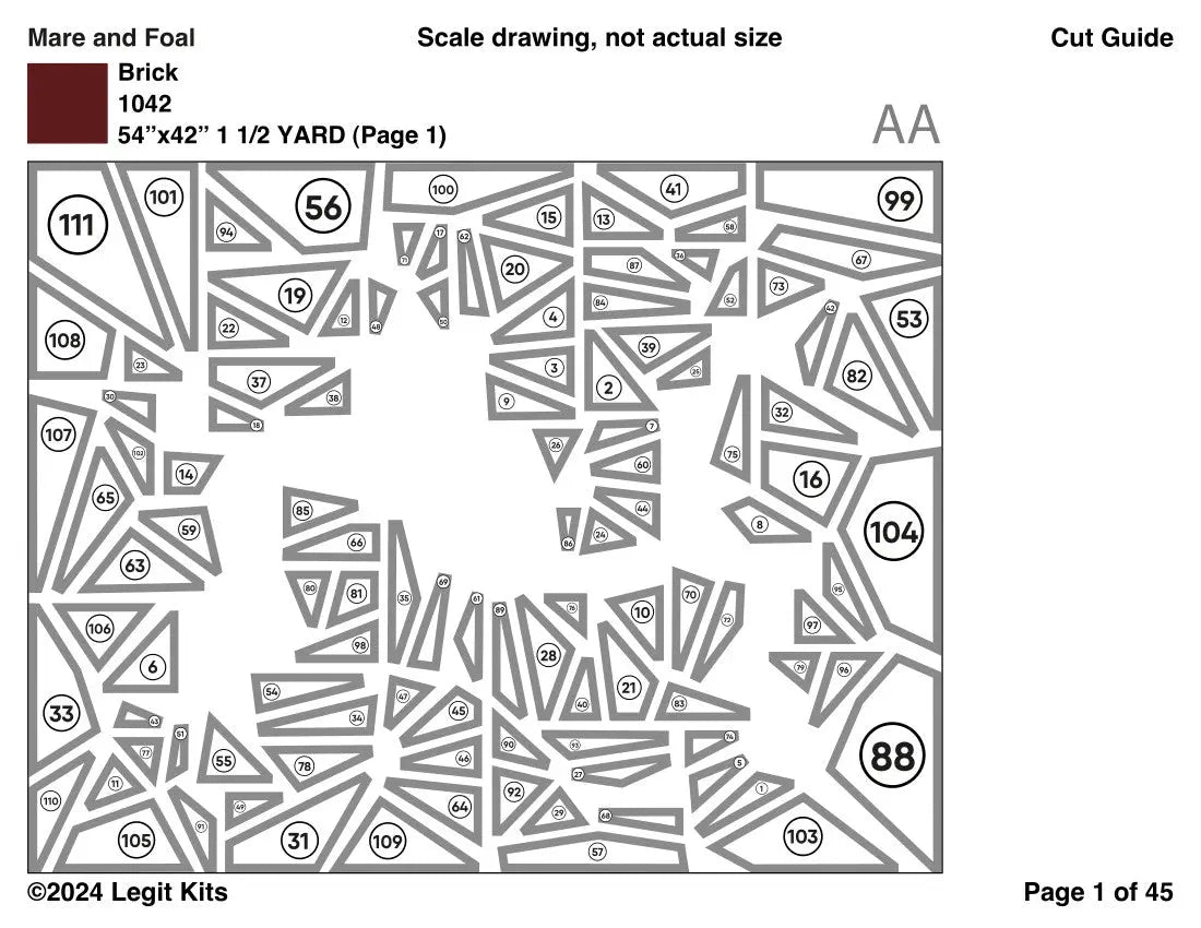 Mare & Foal Quilt Kit Legit Kits