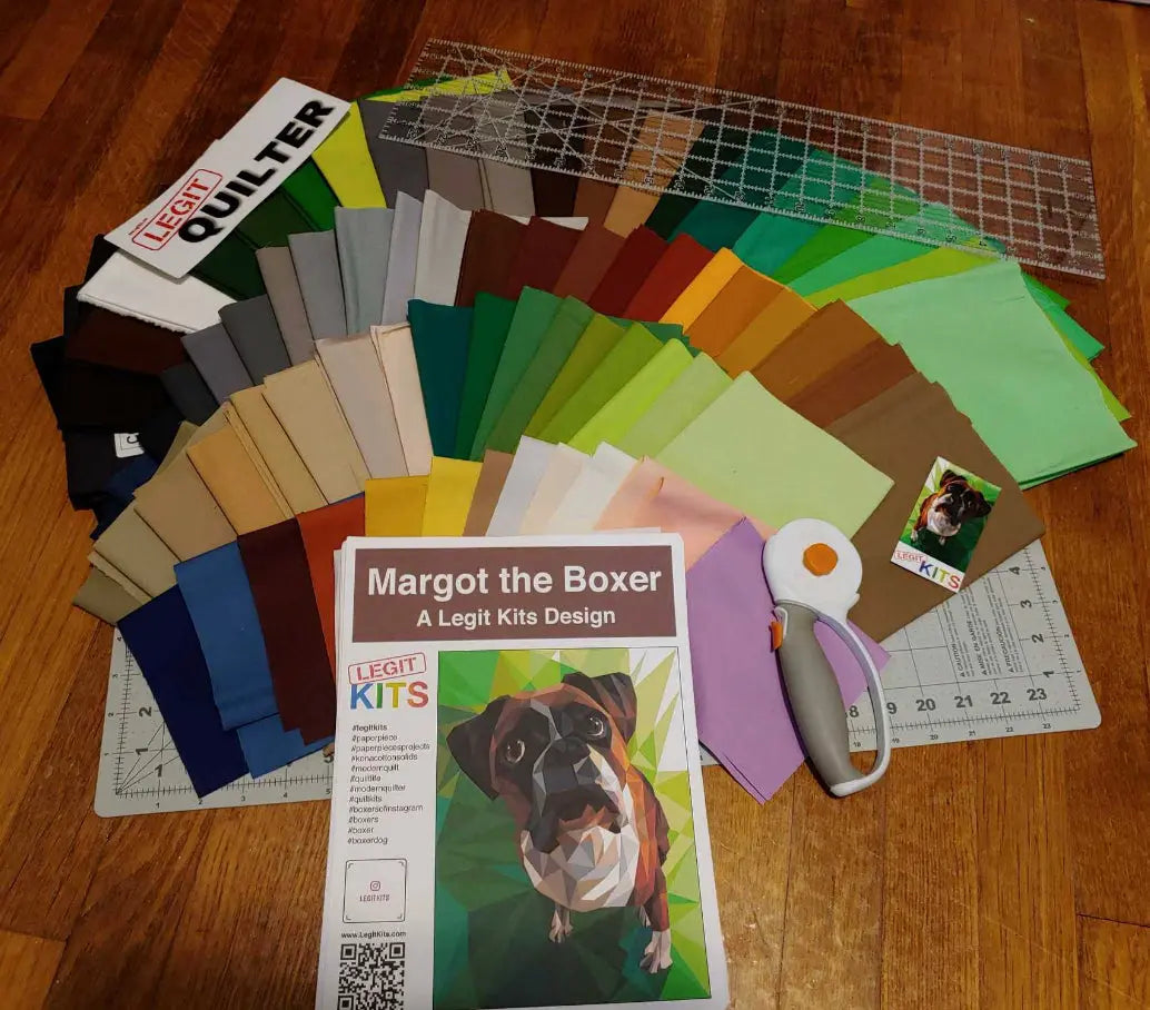 Margot the Boxer Quilt Kit Legit Kits
