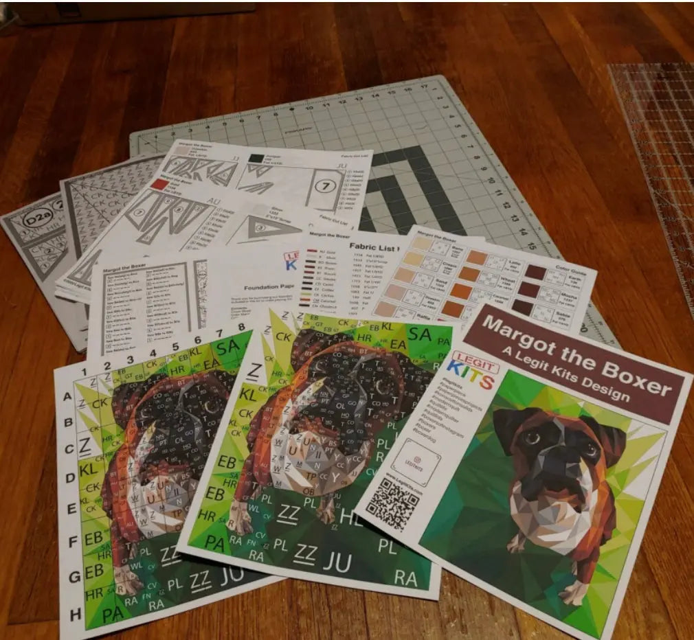 Margot the Boxer Quilt Kit Legit Kits
