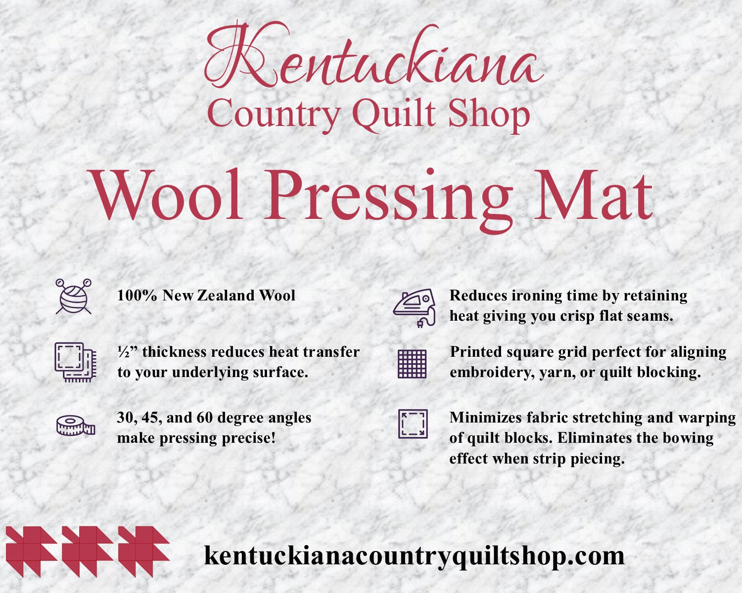 22x60 100% New Zealand Wool Pressing Mat