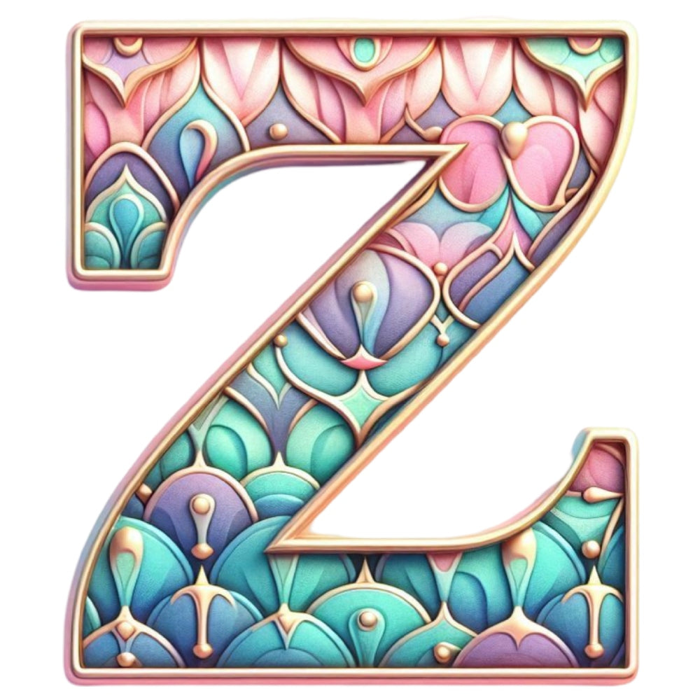 Mermaid Letter Z Fabric Panel