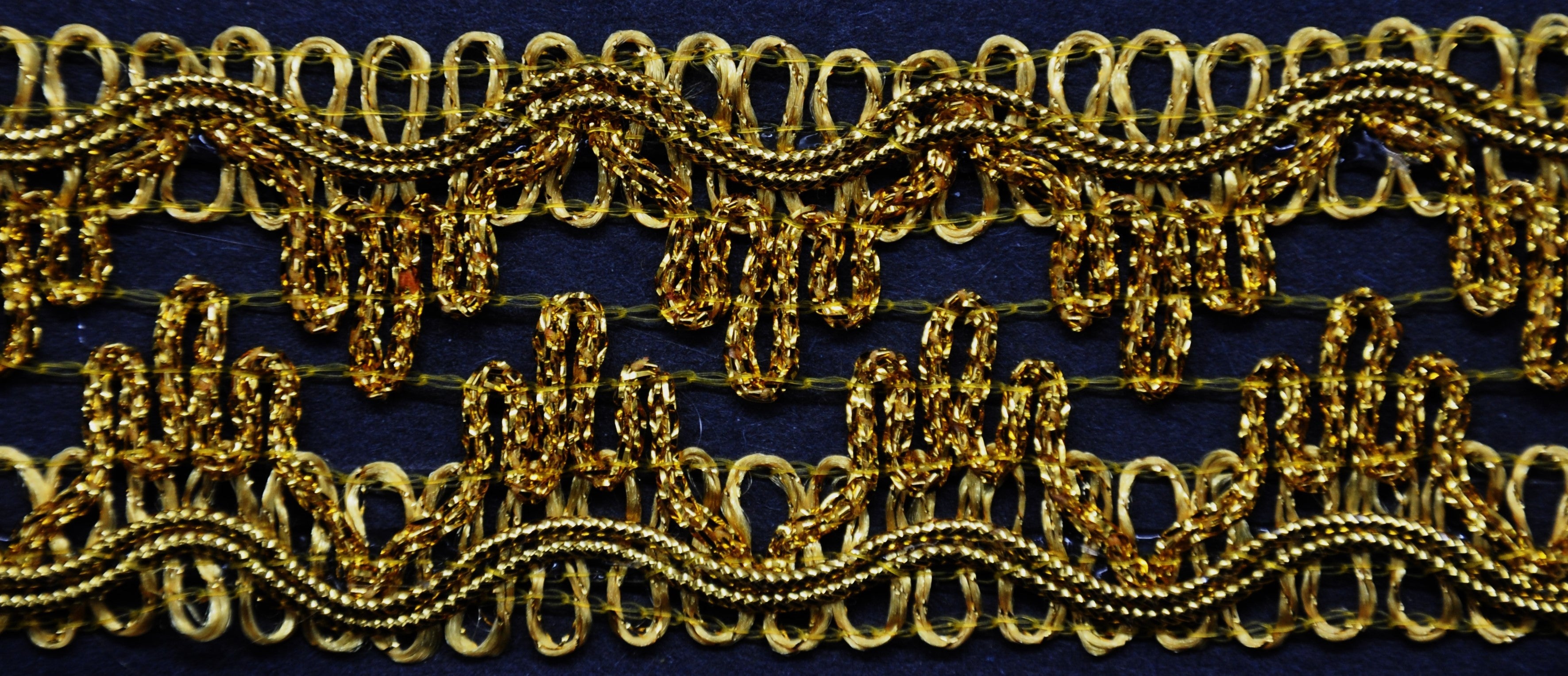 Metallic Braid Trim - 1 1/2" Width (25 Yard Roll) - PB-107-10 Gold