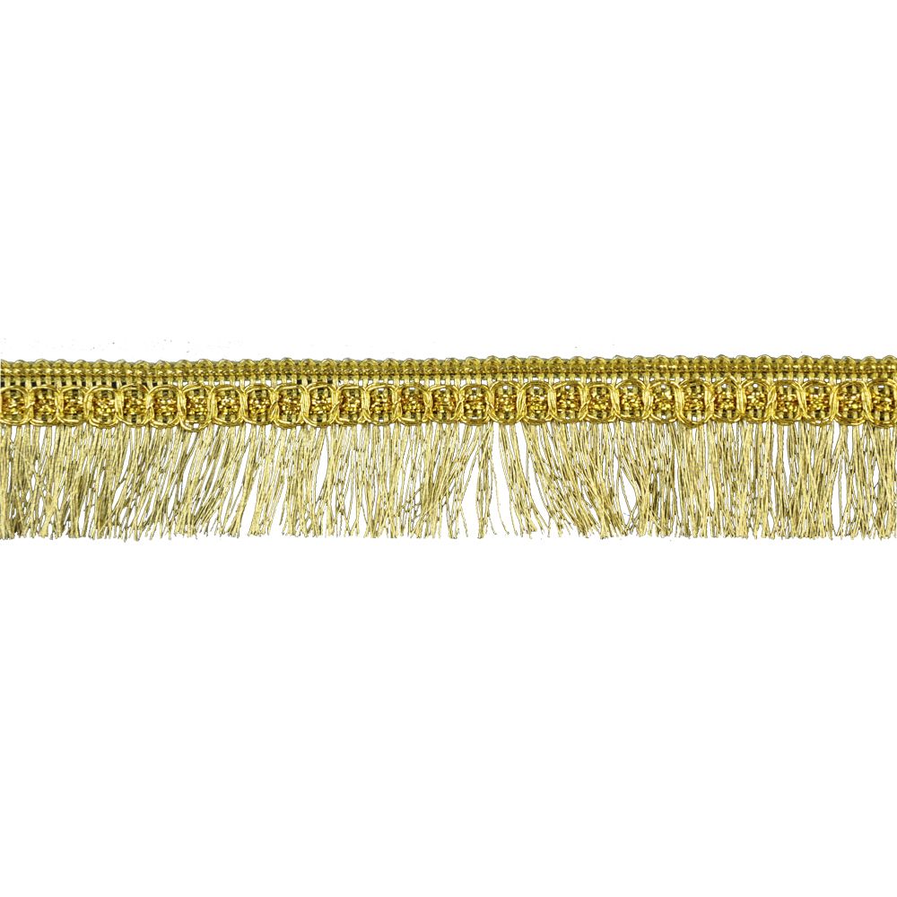 Metallic Fringe Trim - 1 1/2" Width (25 Yard Roll) - BG-2009-10 Gold