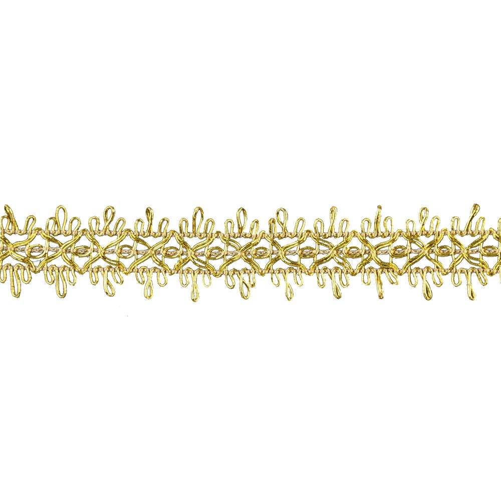 Metallic Gimp Trim - 1" Width (25 Yard Roll) - BG-2008-10 Gold