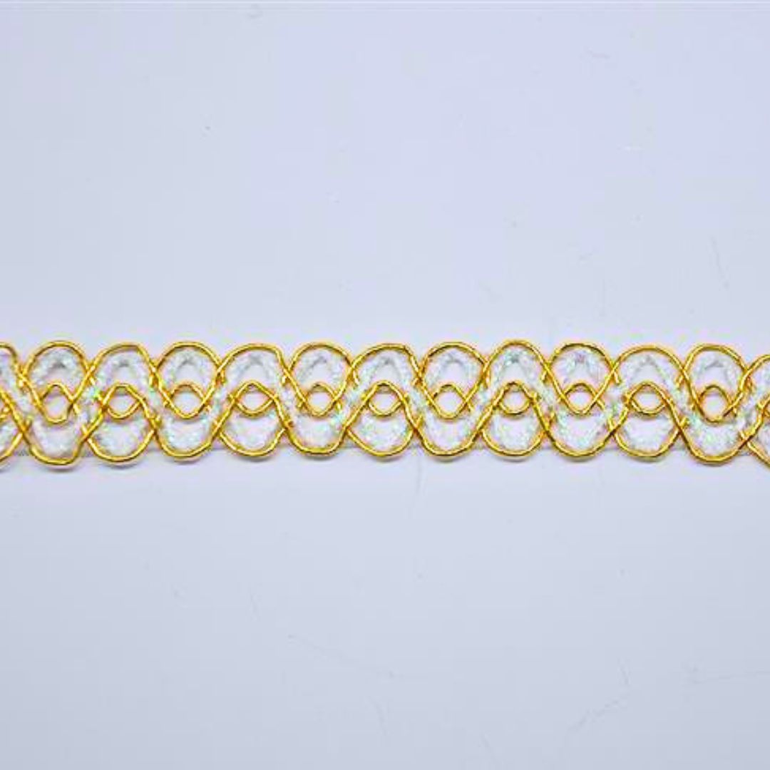 Metallic Loop Braid Trim, 3/4-in X 25 Yards – Decorative Upholstery & Costume Edging
