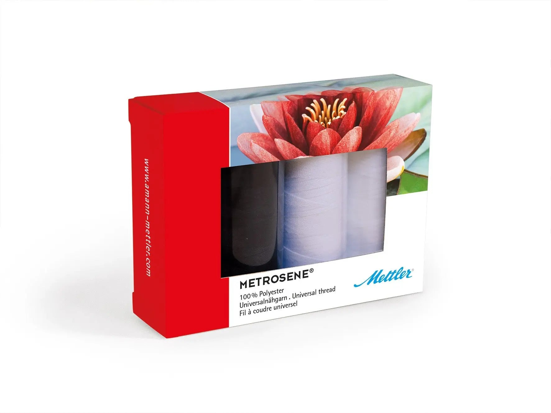 Metrosene Thread Set 4 Spools Black and White - Linda's Electric Quilters