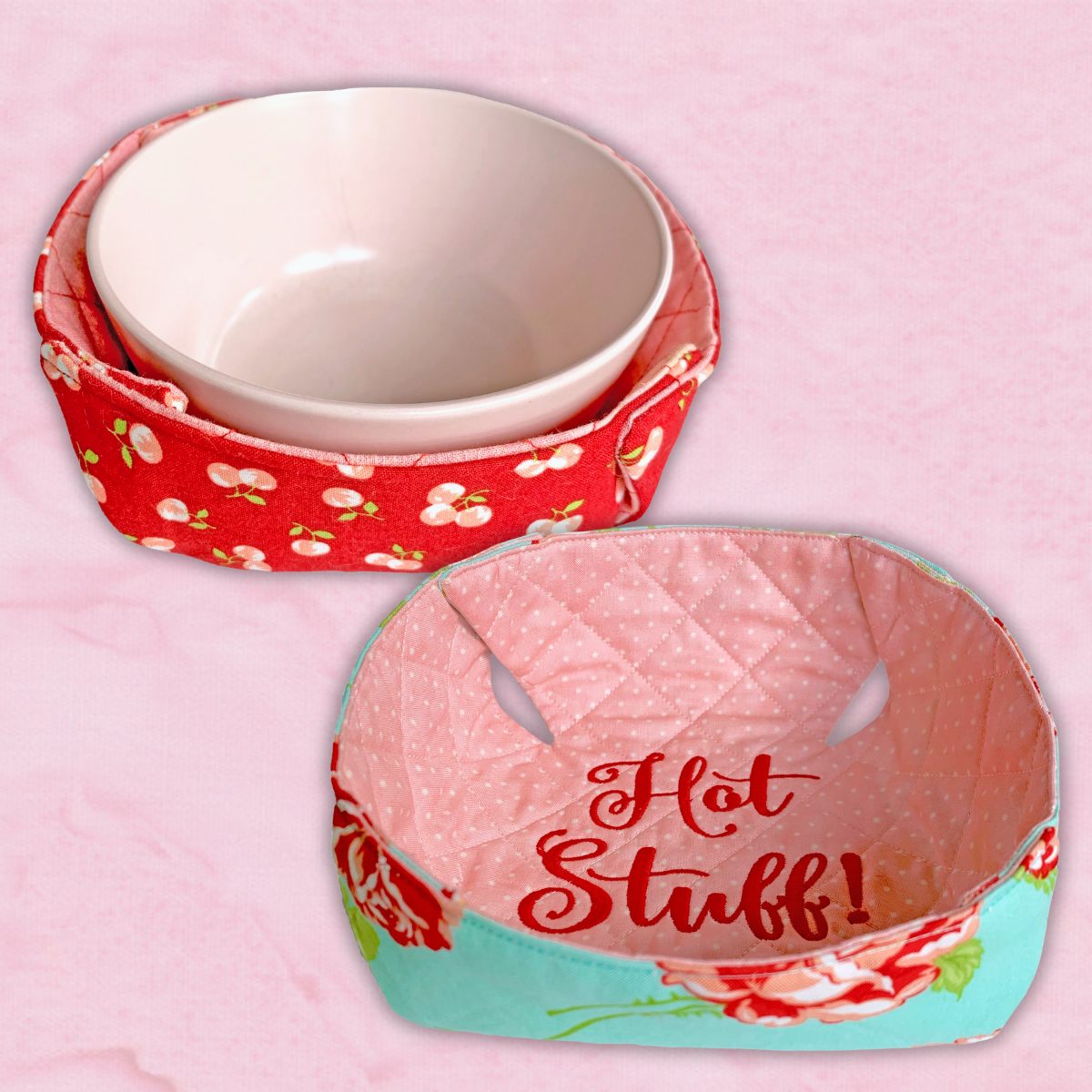 Microwave Bowl Buddies In the Hoop Machine Embroidery Pickle Pie Designs