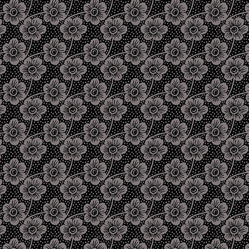 Midnight Rhapsody - Buttercup - Black/Gray 44" / 45" Fabric Per Yard
