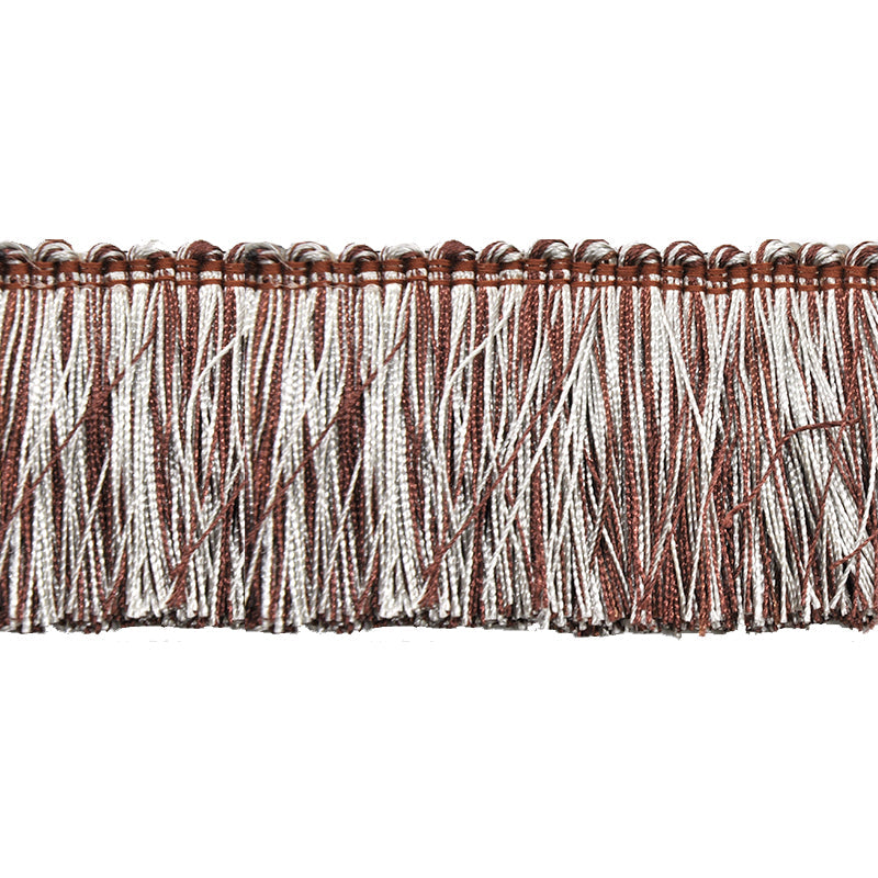 Milante Collection - 2" Brush Fringe (25 YD ROLL) - BF-1480-03/66 Light Blue & Chocolate