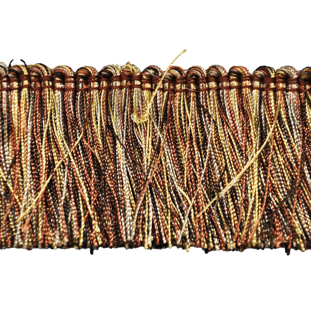 Milante Collection 2" Brush Fringe (25 YD ROLL) - BF-1480-06/38 Rust, Gold & Brown