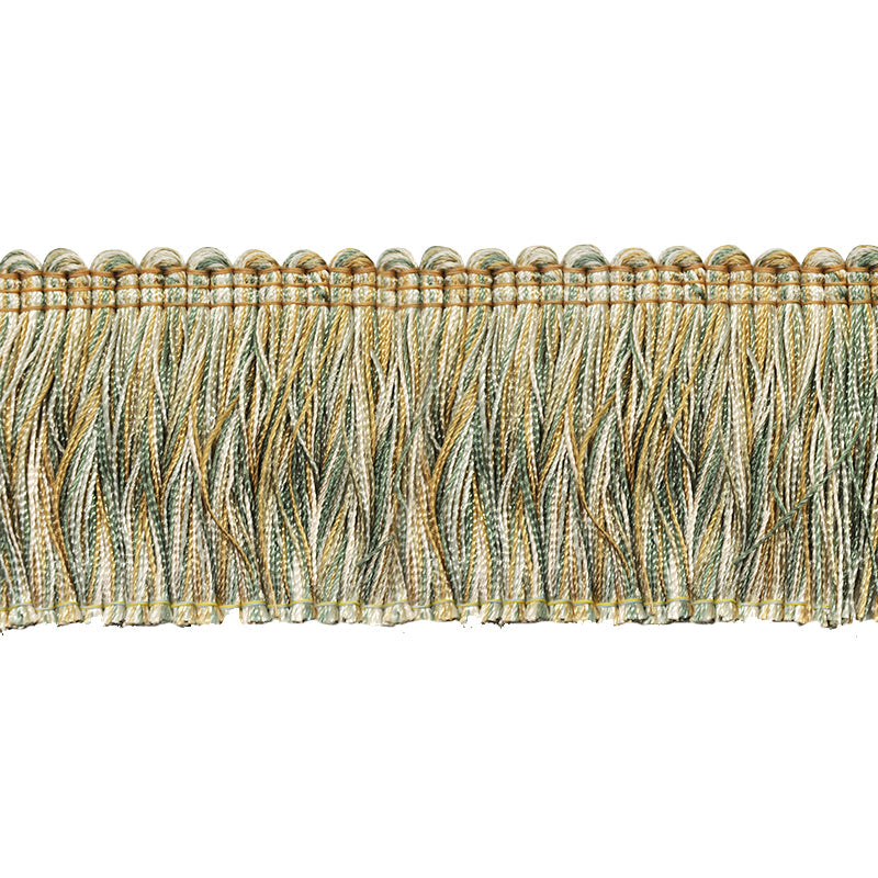 Milante Collection - 2" Brush Fringe (25 YD ROLL) - BF-1480-33/82 Green & Gold