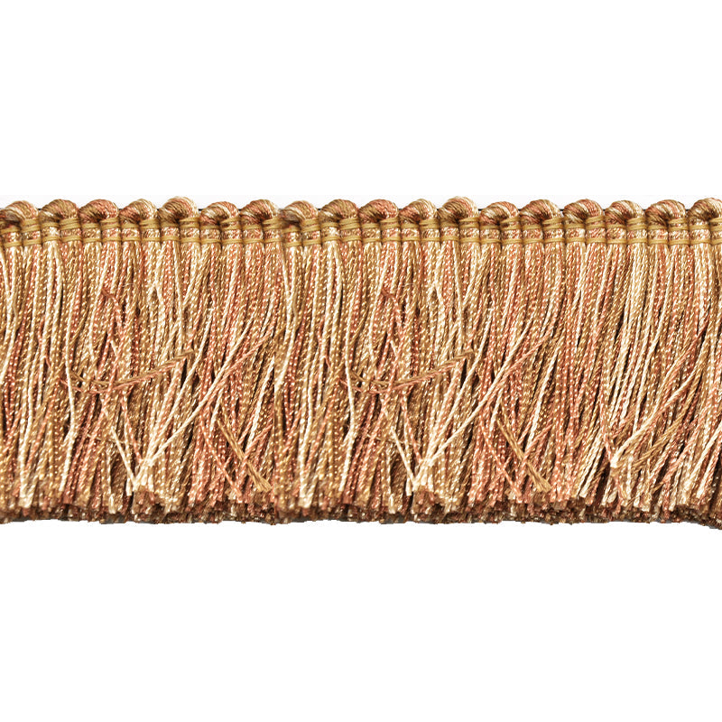 Milante Collection - 2" Brush Fringe (25 YD ROLL) - BF-1480-61/18 Gold, Peach & Taupe,