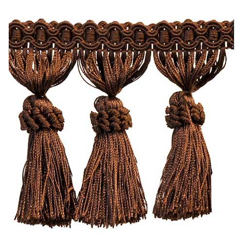 Milante Collection - 3 1/2" Tassel Fringe (25 Yard Roll) - BF-1478-06 Brown