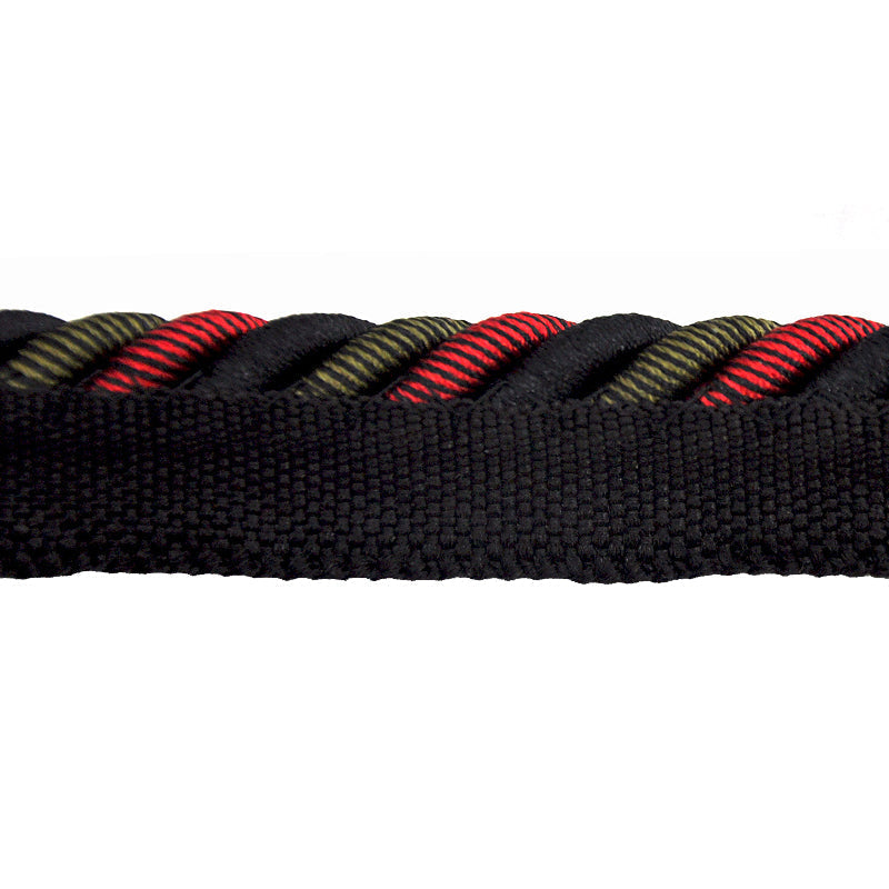 Milante Collection - 3/8" CORD WITH LIP (50 Yard Roll) - BC-1023-02/36 Red and Black