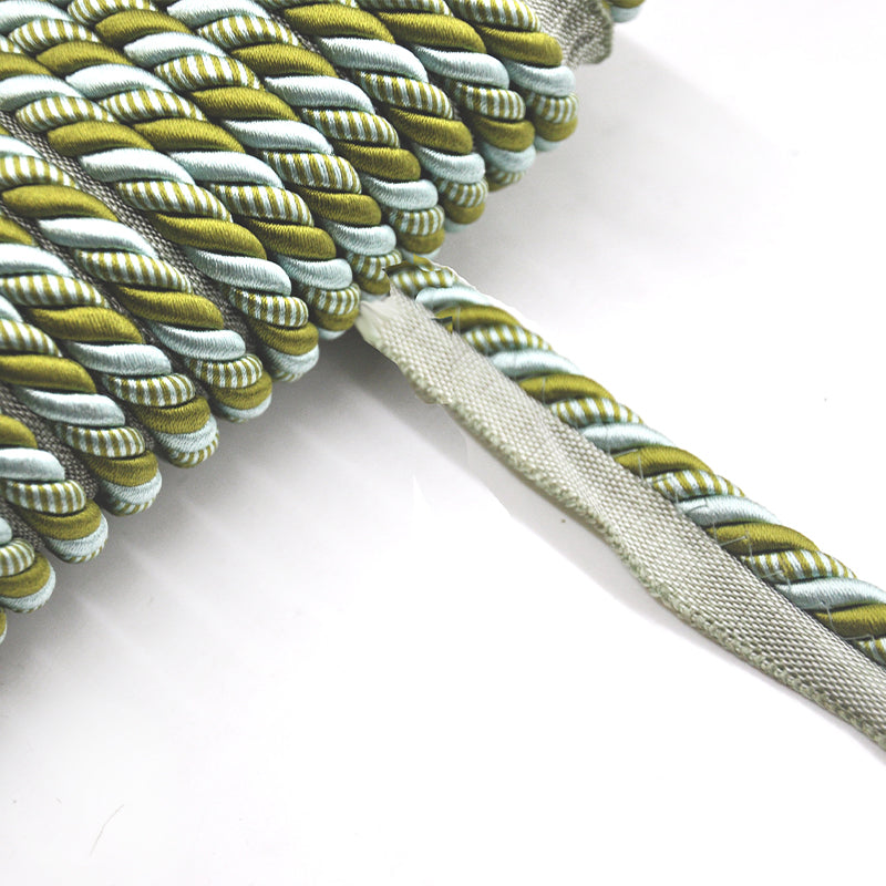 Milante Collection - 3/8" CORD WITH LIP (50 Yard Roll) - BC-1023-03/14 Turquoise and Green