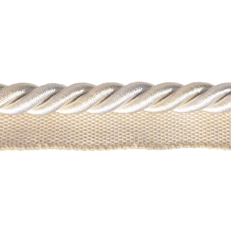 Milante Collection - 3/8" CORD WITH LIP (50 Yard Roll) - BC-1023-24/28 Ivory and Beige