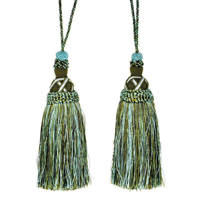 Milante Collection - 8" Length TASSEL-BT-509-03/14 Turquoise and Green (2 Pieces per Pack)