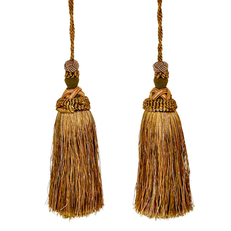 Milante Collection - 8" Length TASSEL - BT-509-36/81 Taupe and Mocha (2 Pieces per Pack)