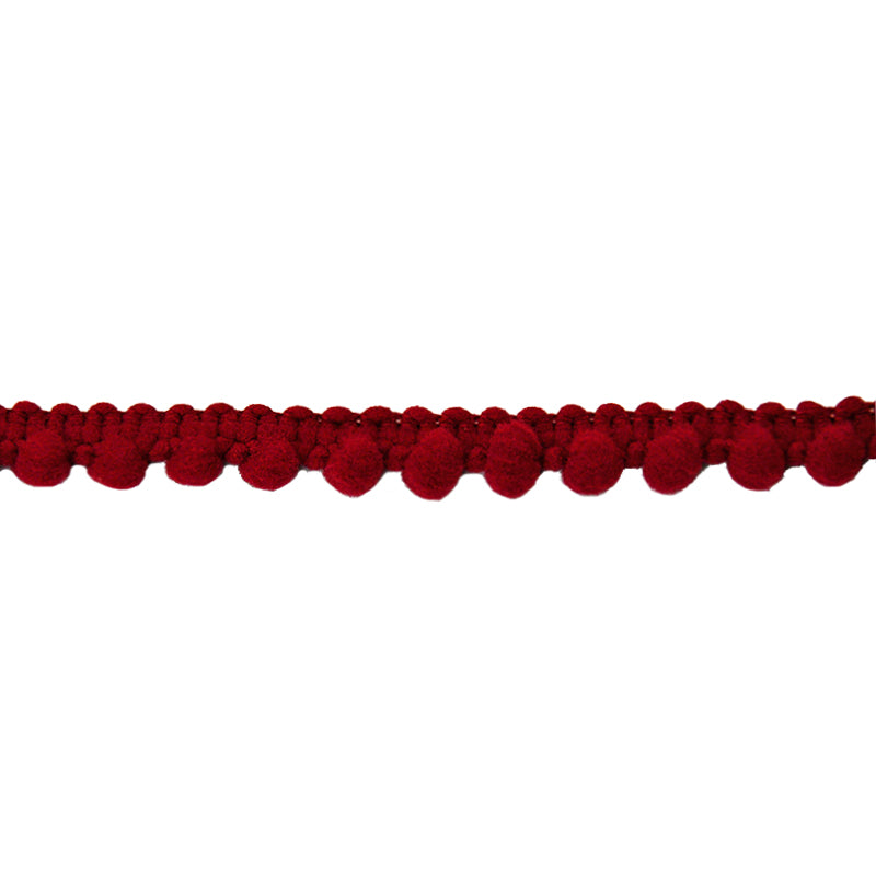 Mini Pom Pom Collection - 1/4" width X 25 Yard Roll in Burgundy