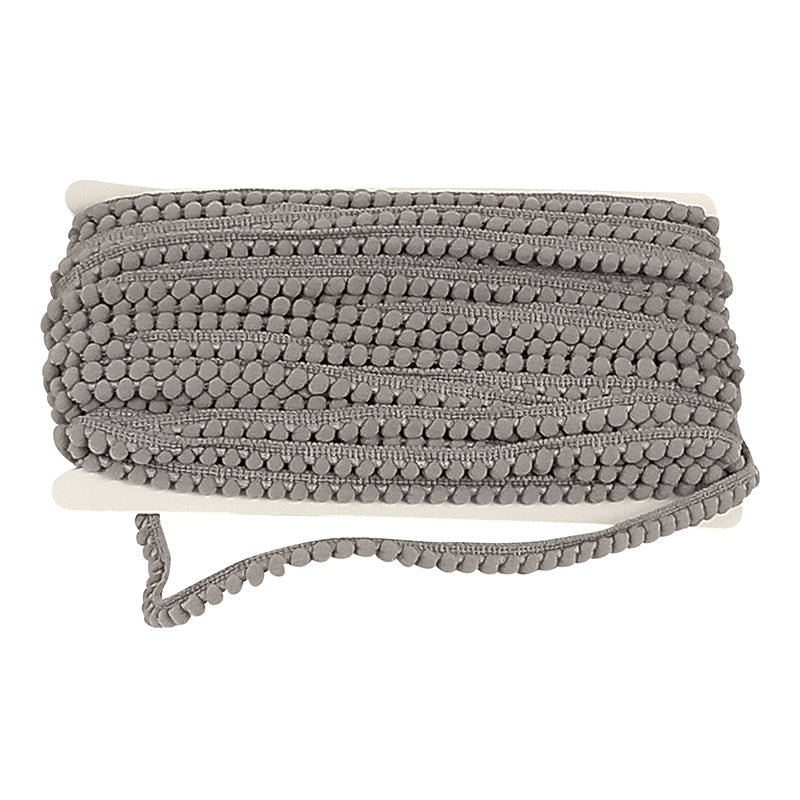 Mini Pom Pom Collection - 1/4" width X 25 Yards in Silver