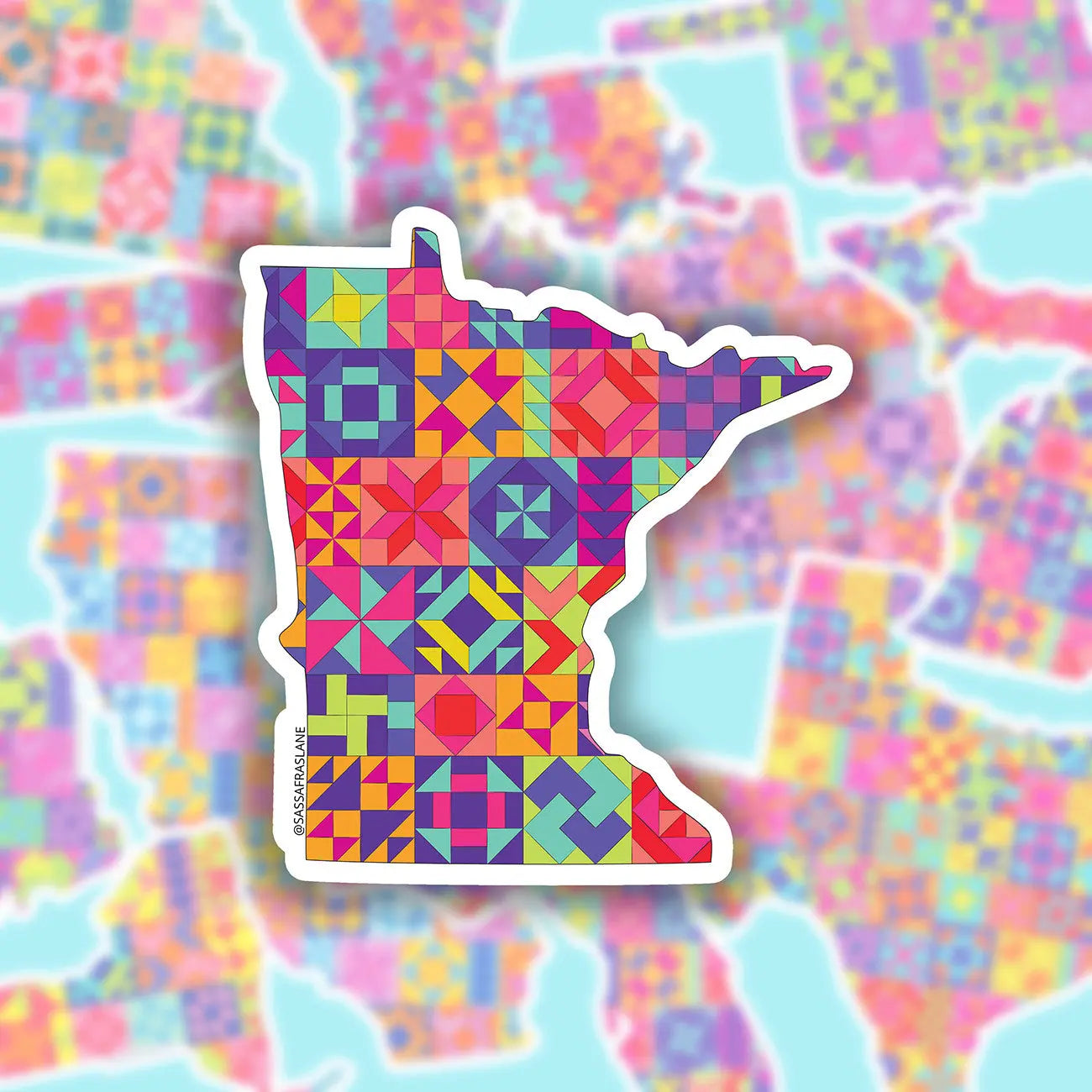 Minnesota State Quilt Stickers