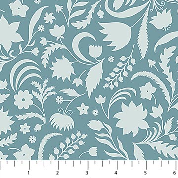 Mint Plant Silhouettes Tender Cotton 44"/45" Fabric Per Yard
