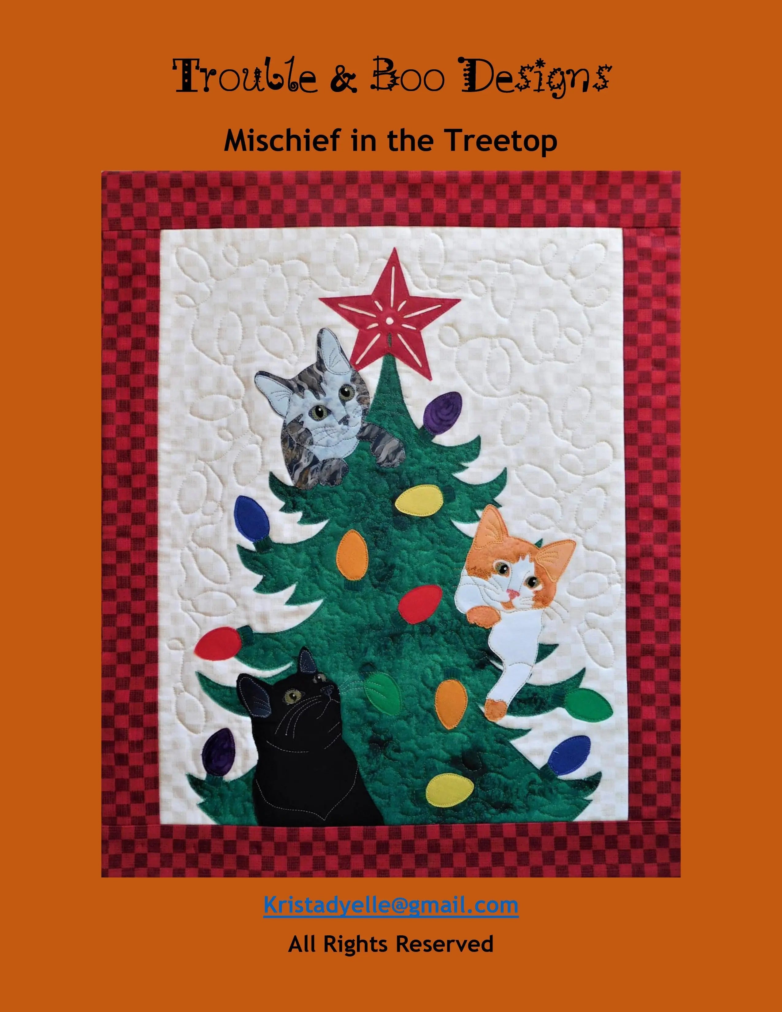 Mischief in the Treetop - Linda's Electric Quilters