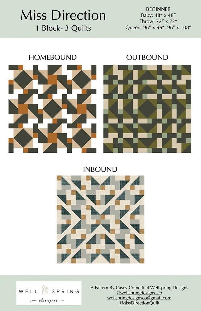 Miss Direction Quilt Pattern - Linda's Electric Quilters