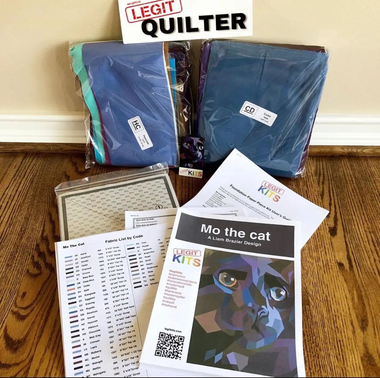 Mo the Cat Quilt Kit Legit Kits
