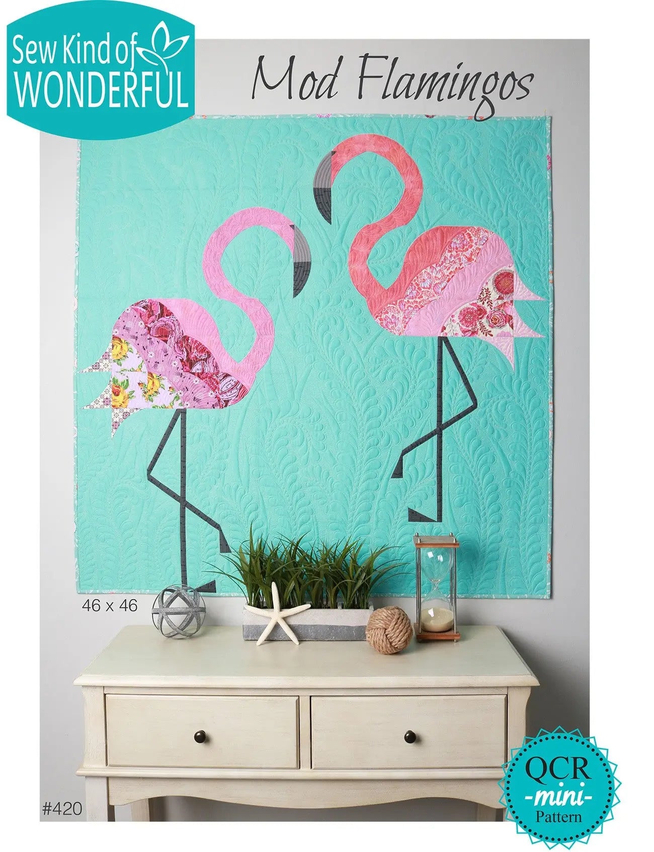 Mod Flamingos - Linda's Electric Quilters