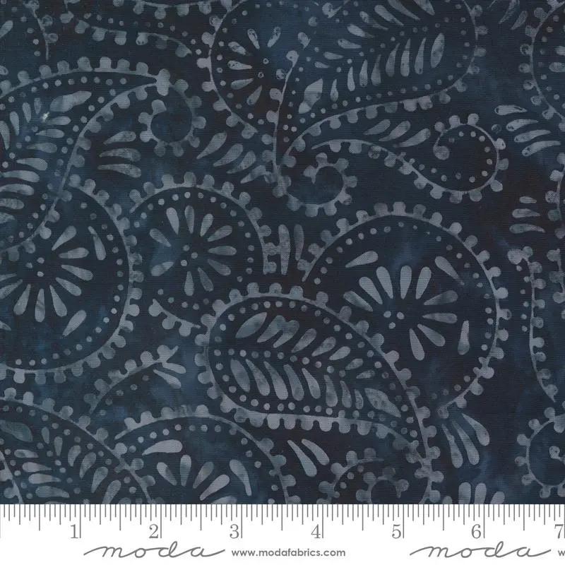Moda 4367 20 - Blue Ridge Batiks - Paisley Midnight 45" Fabric Per Yard Fabric Fanatics