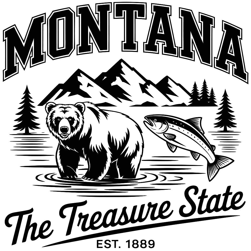 Montana Black and White Fabric Panel