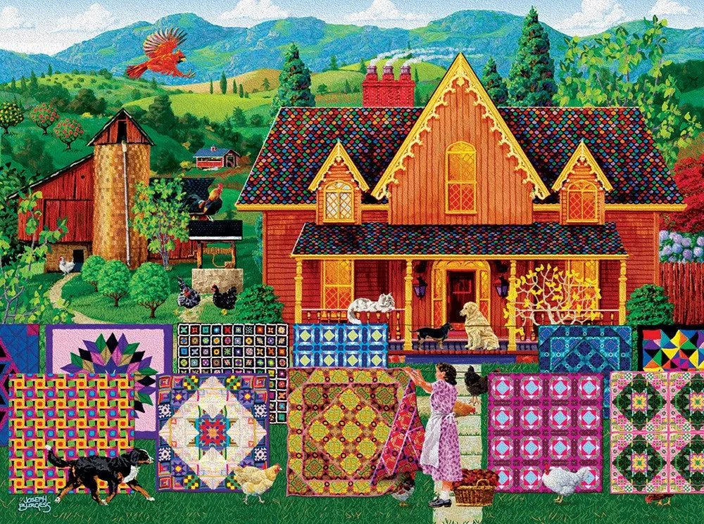 Morning Day Quilt 1000pc puzzle - Linda's Electric Quilters