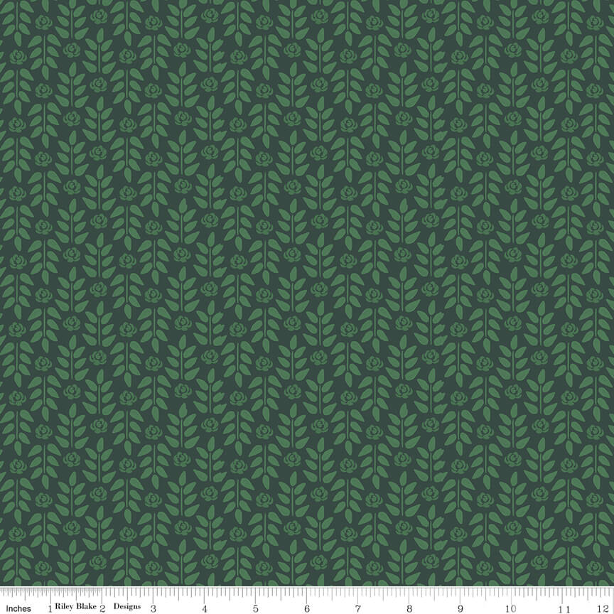 Morning Meadow - Stems - Green 44" / 45" Fabric Per Yard
