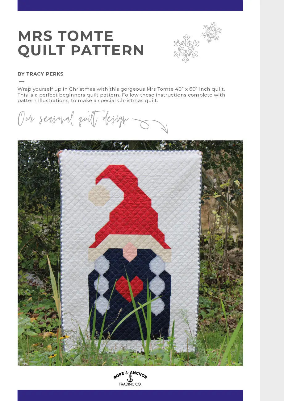 Mrs Tomte Quilt Pattern - Linda's Electric Quilters