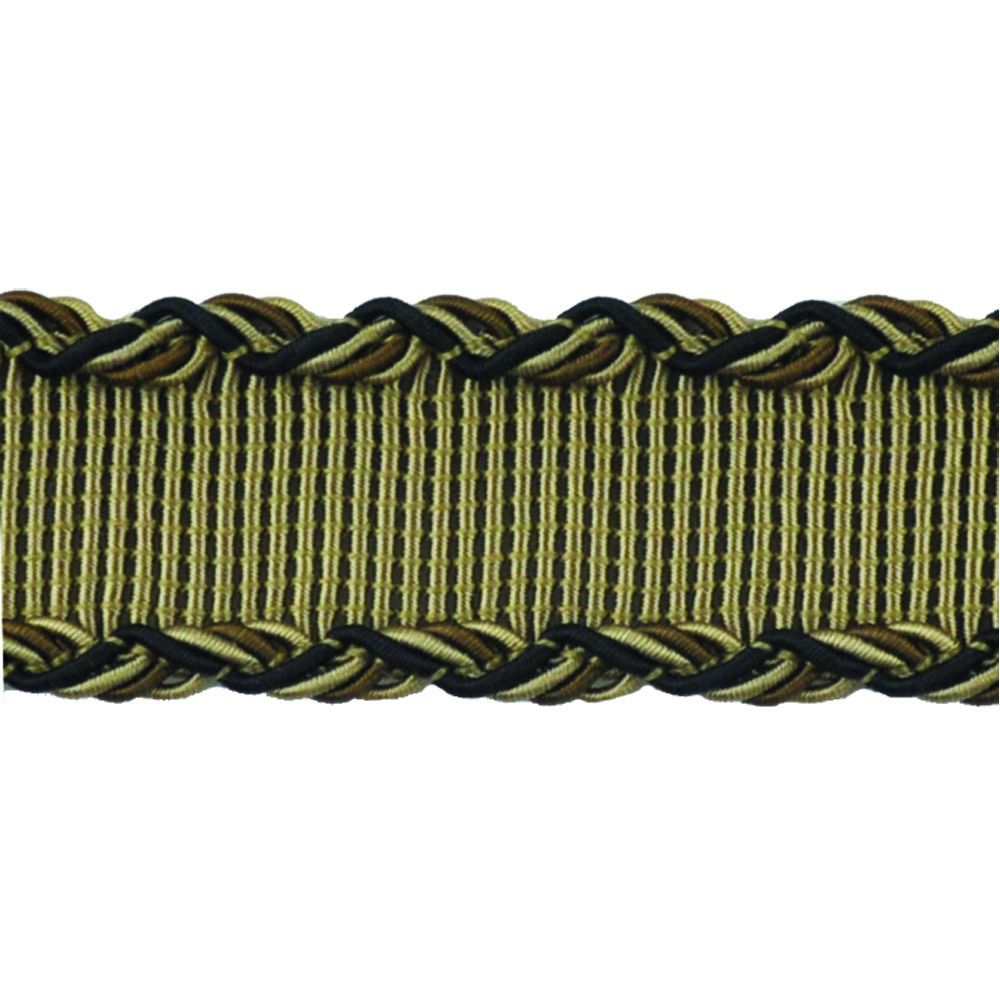 Mulberry Collection - 1 1/2" Width BRAID (25 Yard Roll) - BR-7066-02/06 Olive and Black