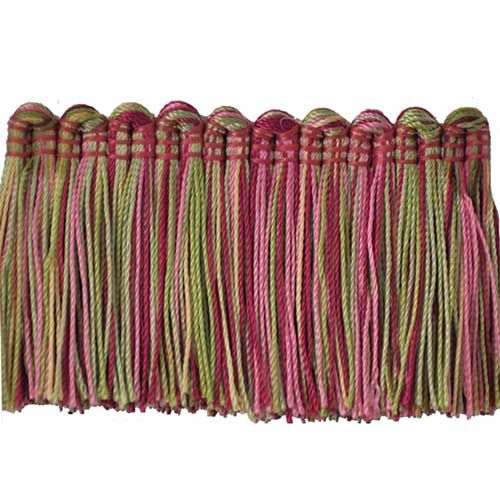 Mulberry Collection 2" Brush Fringe (25 YD ROLL) in Fuchsia/Mint - BF-4004-42/14
