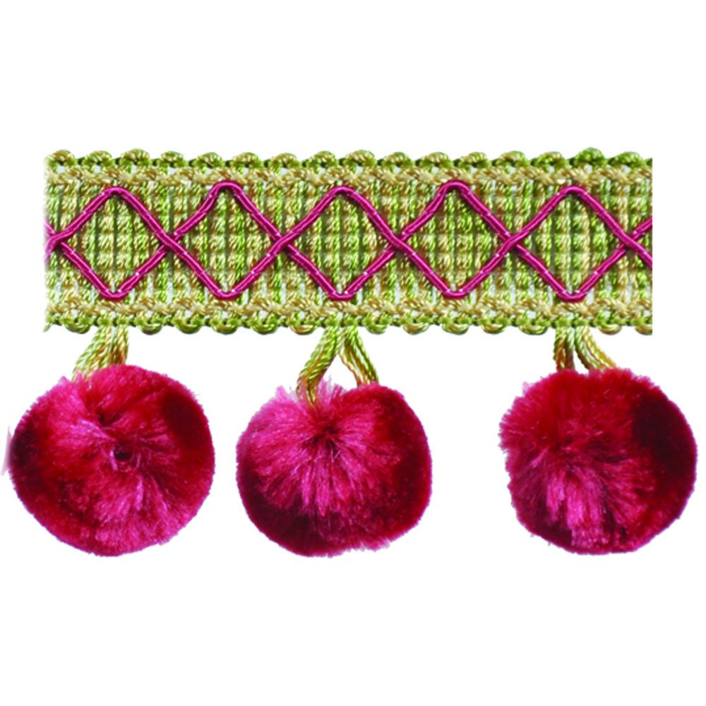 Mulberry Collection-2" length-SILK POM POM FRINGE-BF-4006-42/14