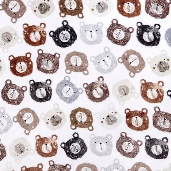 Multi Cozy Cubs Cloud Cuddle Fabric per yard - Linda's Electric Quilters