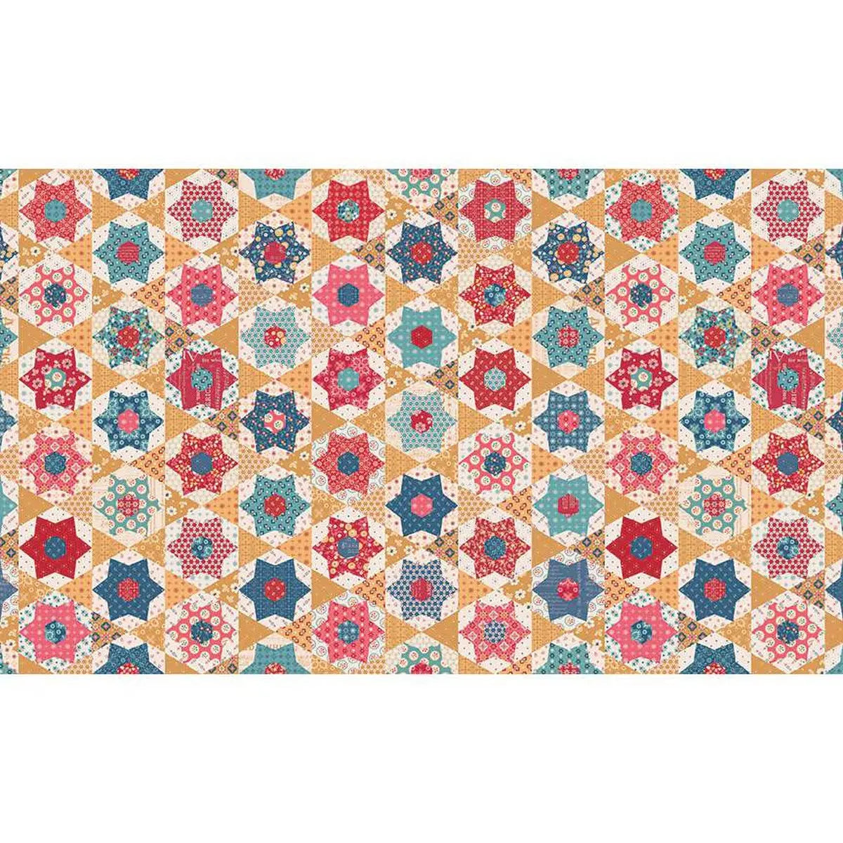 Multi Double Lush Velvet 58/60" Americana Stars - Linda's Electric Quilters