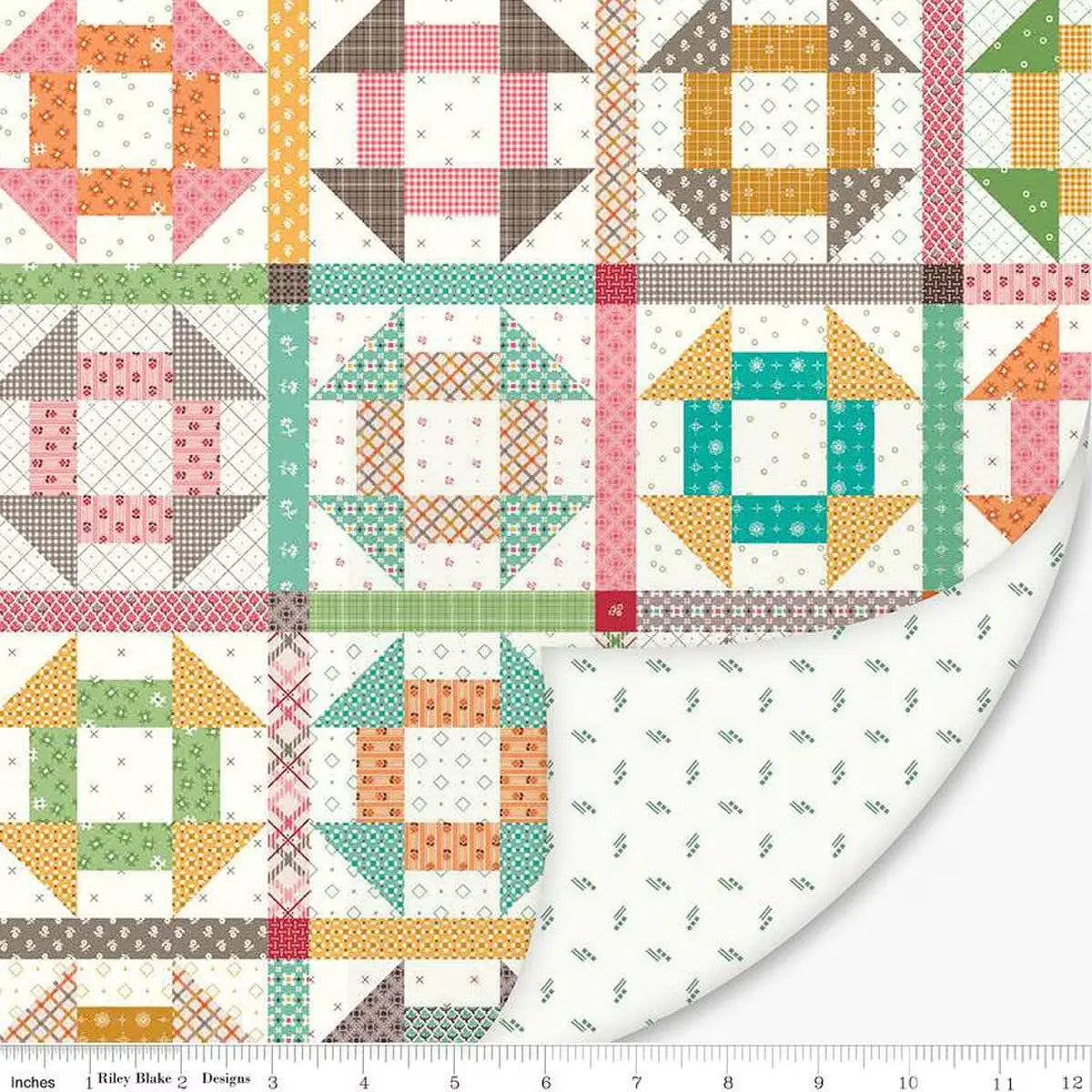Multi Double Lush Velvet 58/60" Churn Dash - Linda's Electric Quilters