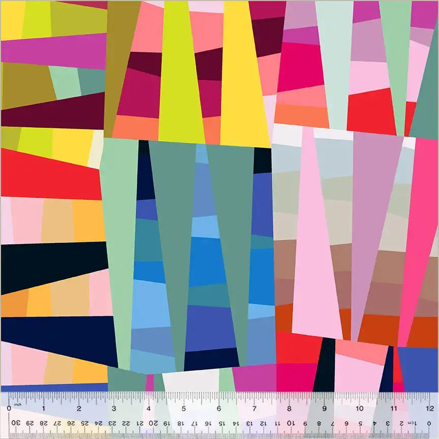 Multi Kaleidoscope Parade Cotton Wideback Fabric per yard - Linda's Electric Quilters