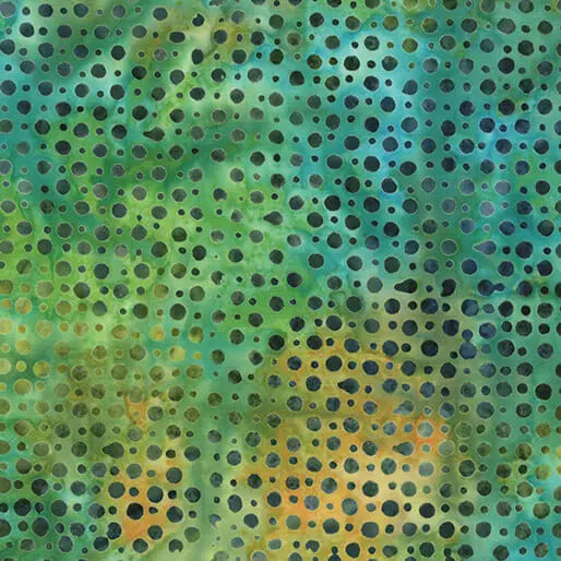 Multi Lime Big Little Dots Cotton 44"/45" Fabric Per Yard Benartex Inc