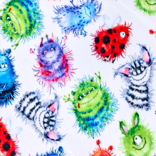 Multi Monster Bash Digital Cuddle 58/60" Fabric Per Yard
