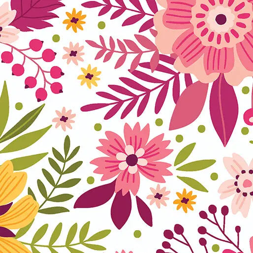 Multi Pink Daybreak Berry Cotton Wideback Fabric per yard - Linda's Electric Quilters