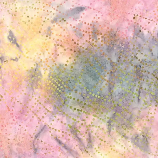 Multi Pink Wave Dots Cotton 44"/45" Fabric Per Yard Benartex Inc