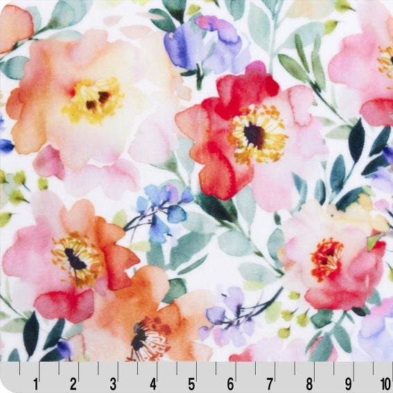 Multi Secret Garden Digital Cuddle 58/60" Fabric Per Yard