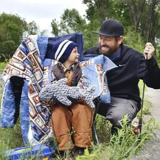 Gone Fishing Digital Cuddle Tan - Linda's Electric Quilters