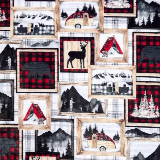 Trail Mix Digital Cuddle Scarlet - Linda's Electric Quilters